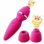 New Sucking vibrators for women, USB charge Oral Sex Licking female clitoris & breast sucker adult sex toys for woman & couples