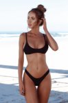 2019 Women Sexy Thong Bikinis Set Girls Solid Beachwear Female Bathing Suit Black White Bikini Swimming Suit Biquini