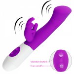 Double-Action Rabbit Silicone Vibrator Dildo For G-Spot Massage Erotic Sex Toys for Women Female Masturbator Clitoris Stimulator