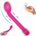 No Gap G Slim Classic G spot Vibrator with Curved Tip Waterproof Multi Speed Sex Toy for Women, Made of Velvet Touch ABS Plastic