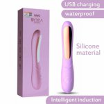 Intelligen Vibration Dildo Rabbit Vibrator for Women USB Charge Dual Motor G Spot Clitoris Vibrators Female Masturbator Sex Toys