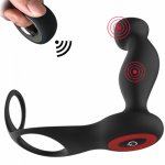 Wireless Remote Anal Beads Vibrator Ring On Penis Prostate Massager G Spot Dildo Vibrator Sex Toys Masturbator for Women Men Gay