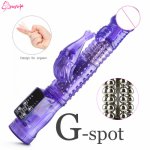 Female Masturbation Multispeed Rabbit Vibrator G-spot Massage Clitoris stimulator Thrusting Dildo Vibrator sex toys for Women