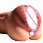 3D Realistic Sex Vagina Fake Vagina Pussy Ass Masturbator Sex Toys for Men Real Big Fat Black Vagina Anal Adult Sex Toys for Men