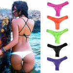 2019 Sexy Brazilian Mini Thong V Shape G-String Bikini Beach Underwear Swimwear 9 Colors Thong for Choice Bikini Bottoms AA172
