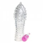 Delay thorn Condom Clit vibrator Massage Stick Masturbation Penis extend Enhance Sex Toy Stimulate Utensils Massage Vibration