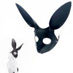 New rabbit Headgear Eye mask oral gag leather Bondage Restraint role play couple game SM Exotic egg vibrator Tool Slave sex toy