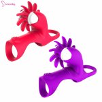 Vibrator Ring for Penis On Dick Tongue Vibration Ring For Cock Sex Toys For Men Erotic Goods Toys For Adults