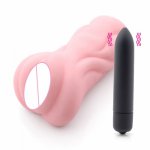 Realistic Pussy Penis Massage Stimulation Silicone Pocket Male Masturbator Real Vaginal Deep Throat Male Cups Sex Toys For Men
