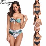 Fulaigesi Women bikini set sexy 2019 hot new dot strappy swimwear halter swimsuit  bow tie g thong swimming bathing suit beach