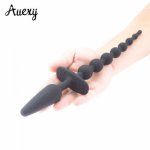 AUEXY Long Anal Plug Big Anale Beads Silicone Butt Plugs Anaal Vaginal Dilator Ass Massager Sex Toys for Men Gay Woman Couples