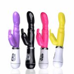 10 speed G-spot Vibrator Waterproof sex toyDouble Rod Masturbation rabbit vibrator utensils Adult Sex Vibrator For Women