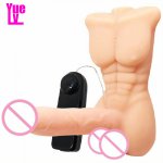 YUELV Female Masturbation With Realistic Dildo Vibrator Sex Doll For Women Remote Control Vibrating Artificial Penis Sex Toys