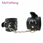 Mayamang, Mayamang Sex Adult Game Fetish Handcuffs Black Leather Wrist Restraints Sexy Cosplay Slave Hand cuffs For Sex toys for couples