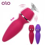 OLO 7 Speed Sex Oral Licking Blowjob Vibrating Clit Sucker Vibrator with Two Head Clitoris Nipple Sucking Sex Toys for Women