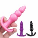 Silicone Anal Dildo Vibrator Male Prostate Massager Anal Beads Plug G Spot Butt Plug Adult Masturbation Anal Sex Toys for Couple