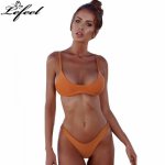 Lefeel 2019 Low Waist Bikini Set High Cut Swimwear Solid Brazilian Bikinis Women Sexy Beach Wear Female Swimsuit Bathing Suit