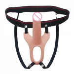 Soft Silicone Hollow Penis Extender Strap On Dildo for Men Penis Extension Strapon Dildo with Harness Belt Sex Products U197
