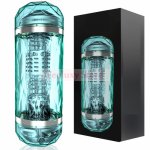 Clear Artificial Vagina Real Pocket Pussy with Mouth Deep Throat Oral Sex Toys for Men Masturbator Silicon Vagina Penis Massager