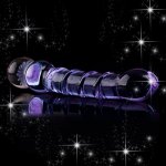 ORISSI Classic Large Big Double Dong Ended Headed Glass Dildo Flowers Pyrex Crystal Penis Gay Anal Adult Sex Toys for Women