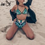 In-X Push up sexy bikinis 2019 mujer bathers High waist print swimsuit female plus size swimwear Brazilian biquini bathing suit