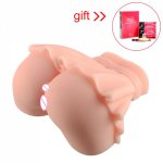 3D Big Ass Male Masturbators Soft Sex Doll Realistic Vagina Anus Man Lifelike Mini Entity Silicone Sex Toys Dress Free Condoms
