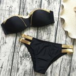 Womail 2019 NewSexy Bikinis Set Women Gold Stamping Tankini Set Brazilian Swimwear Two-piece Suit Beach W20514