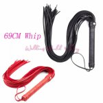 Black/Red Pu Leather Whip Fetish Bondage Sex Whip Lash Flogger BDSM Sex Toys For Couples Spanking Paddle Sexy Knout Adult Game