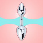 Metal Butt Plug for Woman Man Lesbian Gay Detachable Dual Butt Plug with Long Vibrator Anal Dilator Ball Smooth Erotic Sex Toys