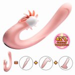 Heating Rotation G Spot Vibrator For Women Oral Tongue Lick Clitoris Vibrator Female Stimulator Mastuebator Sex Toy