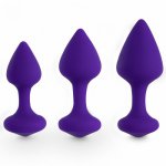 Zestaw 3 korków analnych FeelzToys - purpurowy