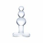 Glas, Plug kulkowy szklany - Glas Beaded Glass Butt Plug With Tapered Base  