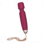 Bodywand, Miniaturowy ozdobny masażer łechtaczki - Bodywand Luxe Mini USB Wand Vibrator   Różowy
