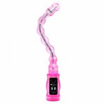 Anal Probe Bendable Vibrating Anal Beads 6 Speeds Prostate Massager,Anal Vibrator Beginner Special Toy,Pleasure Jelly Butt Plug