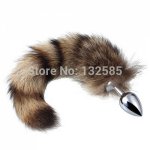 Fox, Free shipping Sexy Fox Racoon Tail Anal Plug Sex Toys Metal Anal butt Plug tail small size