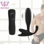 SEAFELIZ Silicone Male Prostate Massager, Remote Control Anal Vibrator Butt Plug Waterproof Adult Electric Sex Toys For Men