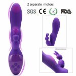 loaey 12 Speed G-spot Body Massage Rabbit Vibrator USB Rechargeable Female Masturbation Dildo Vibrator Sex Toy for woman Female