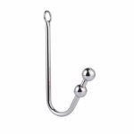 Stainless Steel  Anal Hook Butt Plug Dilator Curved Hook Anal Prostate Massager Sex Toy for Men Couples