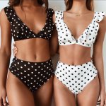 Sexy Ruffle Polka Dot  High Waist Bikini 2019 Swimwear Women Bikini Push Up Bikini Set Swimsuit Bathing Suit Biquinis Bikiny
