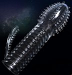 candiway Penis Extension vibrator sleeve Extender Sex Products lasting dick Cock Rings Delay Reusable Penis Sleeve For Men