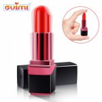 GUIMI Lipstick Vibrator 10 Speeds Rechargeable Clitoris Stimulator Masturbator Nipple Massage Bullet Vibrator Sex Toys for Women