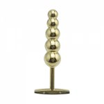 150 g Metal golden Anal hook butt plug with five beads balls dilator gay fetish BDSM adult sex toy product