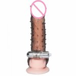 triple vibrator extender penis sleeve,Man Reusable armor cock ring sheath ball loop clit massage delay condom sex toys for dildo