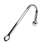Ikoky, IKOKY Sex Toys for Men and Women Stainless Steel Butt Plug with Ball Anal Hook Adult Products Metal Gay Anal Plug Dilator