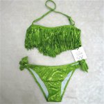 2018 Sexy Bikinis Women Swimsuit Swimwear Top Tassel Brazillian Bikini Set Shining Bathing Suit Summer Beach Wear Biquini