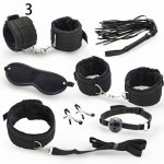 Sex Toys For Women Men Porno Sex Handcuffs Nipple Clamps Whip Mouth Gag Sex Mask Bondage Set Sexy Lingerie Toys for Adults BDSM