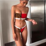 2019 New Design Sexy Bandeau Cover Up Woman Micro Bikini Swimwear Buckle Beach Two Piece Swimsuit