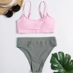 Sexy Bikini Set Solid Swimsuit High Waist Swimwear 2019 Bathing Suit Women May New Bathers Summer Maillot