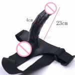 NEW Lesbian 230*40mm RealisticTPE Dildo Harness Strapons Fake Penis for Lesbian Strap on Dildos with Pants Sex Toys for Couple