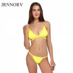 Top Yellow Color Tankini Bikinis Women Swimwear Low Waist Swimsuit Sexy Bikini Set Bathing Suits Plus Size Swimwear AA00015